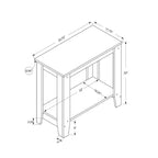 Mesa auxiliar con acento y estante inferior, blanco