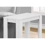 Mesa auxiliar con acento y estante inferior, blanco