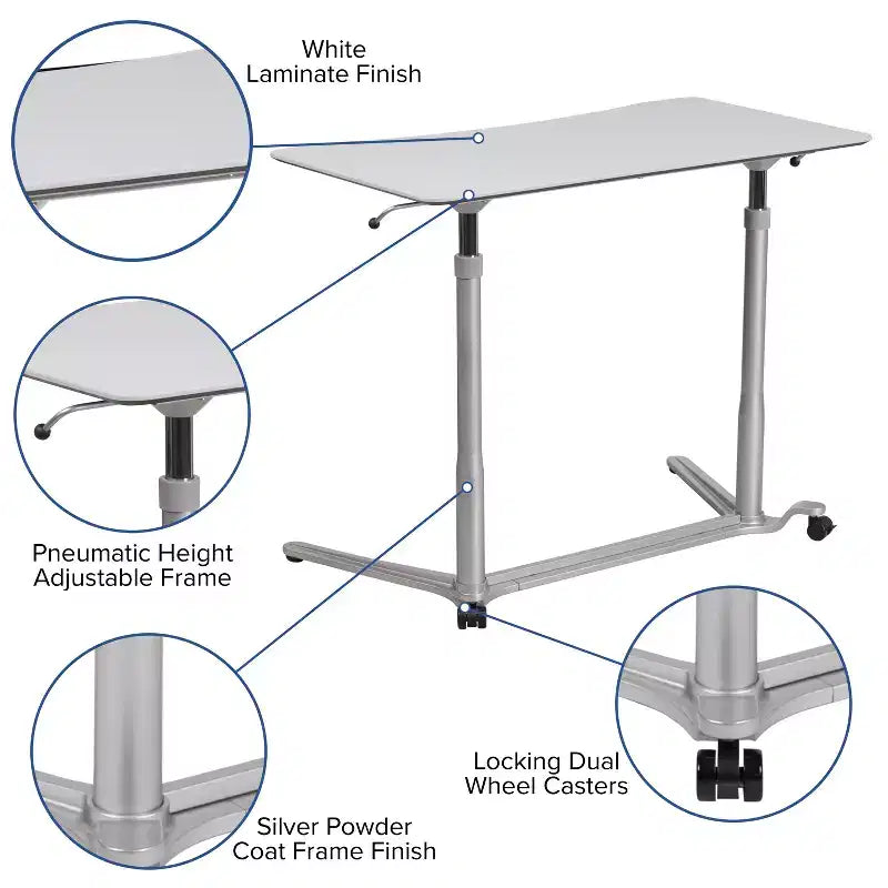Escritorio de ordenador ergonómico para sentarse y levantarse – Escritorio de pie de altura regulable