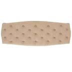 Banco tapizado, Trigo y crema natural, Estructura de roble, 52.4" de ancho