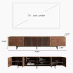 Mueble para TV Mid-Century Modern de 70.87", Centro de Entretenimiento Color Nogal para Sala y Dormitorio